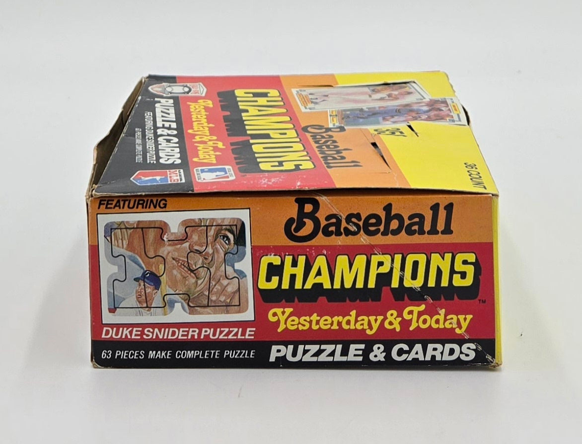 1984 Donruss Baseball Champions Hall of Fame Puzzle/Card Wax Box (36 Packs)