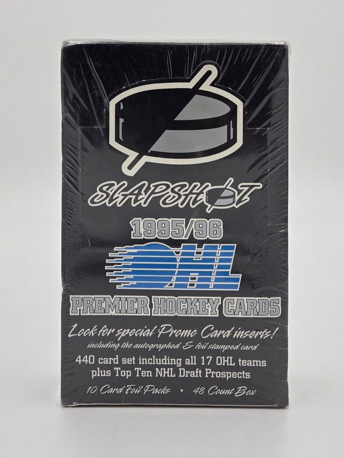 1995/96 Slapshot OHL Premier Hockey Card Wax Box (48 Packs) Possible Joe Thornton Rookie