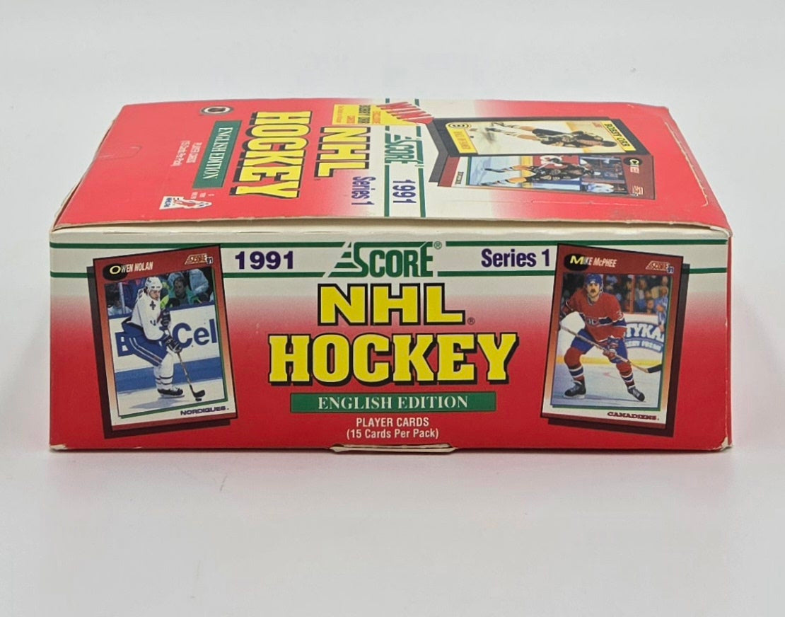 1991 Score Series 1 NHL Hockey Cards Wax Box English Edition (36 Packs) Possible Bobby Orr Autograph