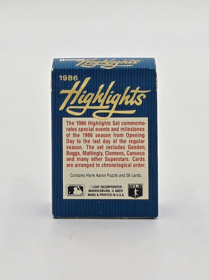 1986 Donruss Highlights Baseball Puzzle/Cards Box Factory Set