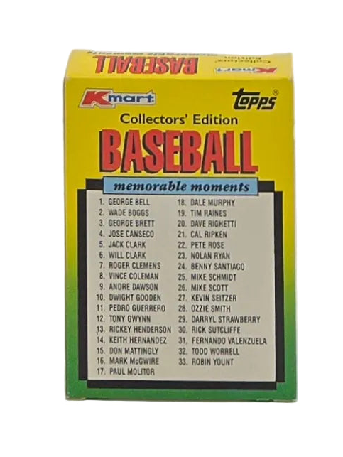 1988 Topps Kmart Baseball Memorable Moments Collector's Edition (33 Cards)