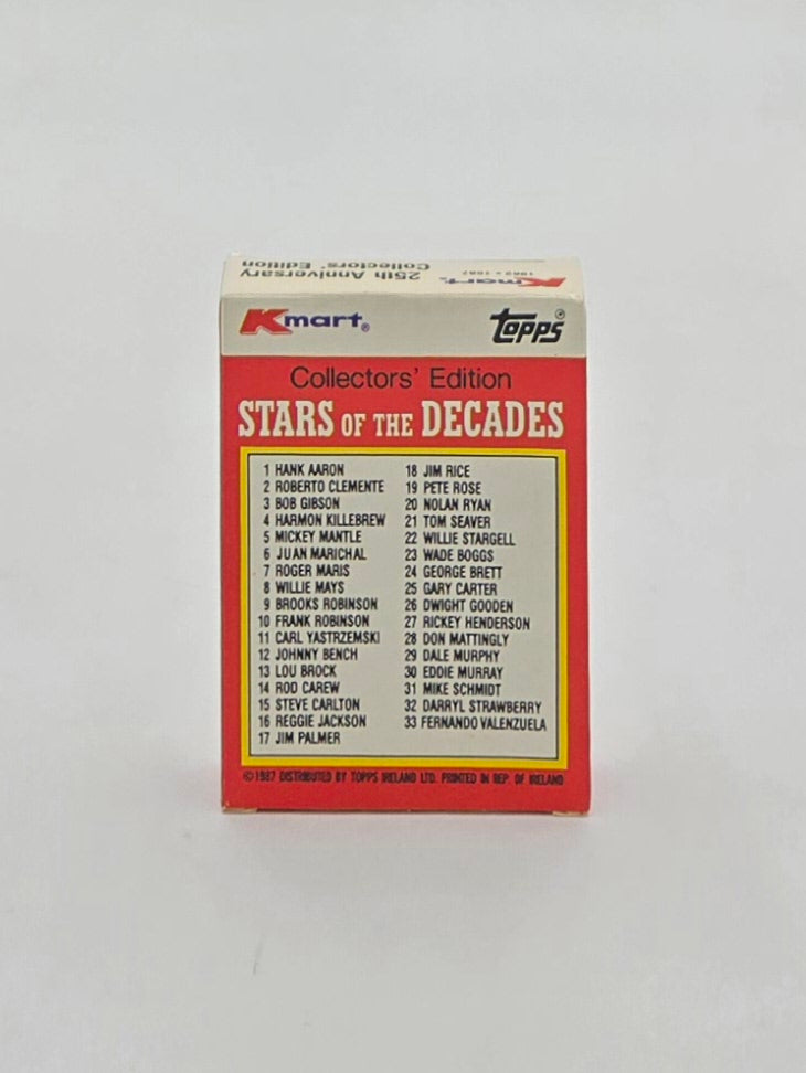 1987 Topps Kmart Baseball's Stars of the Decades 25th Anniversary Collectors' Edition Set (33 Cards) Mickey Mantle