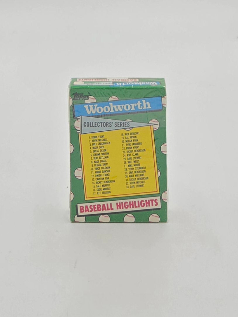 1990 Topps Woolworth Collectors' Series Baseball Highlights Card Set (33 Cards)