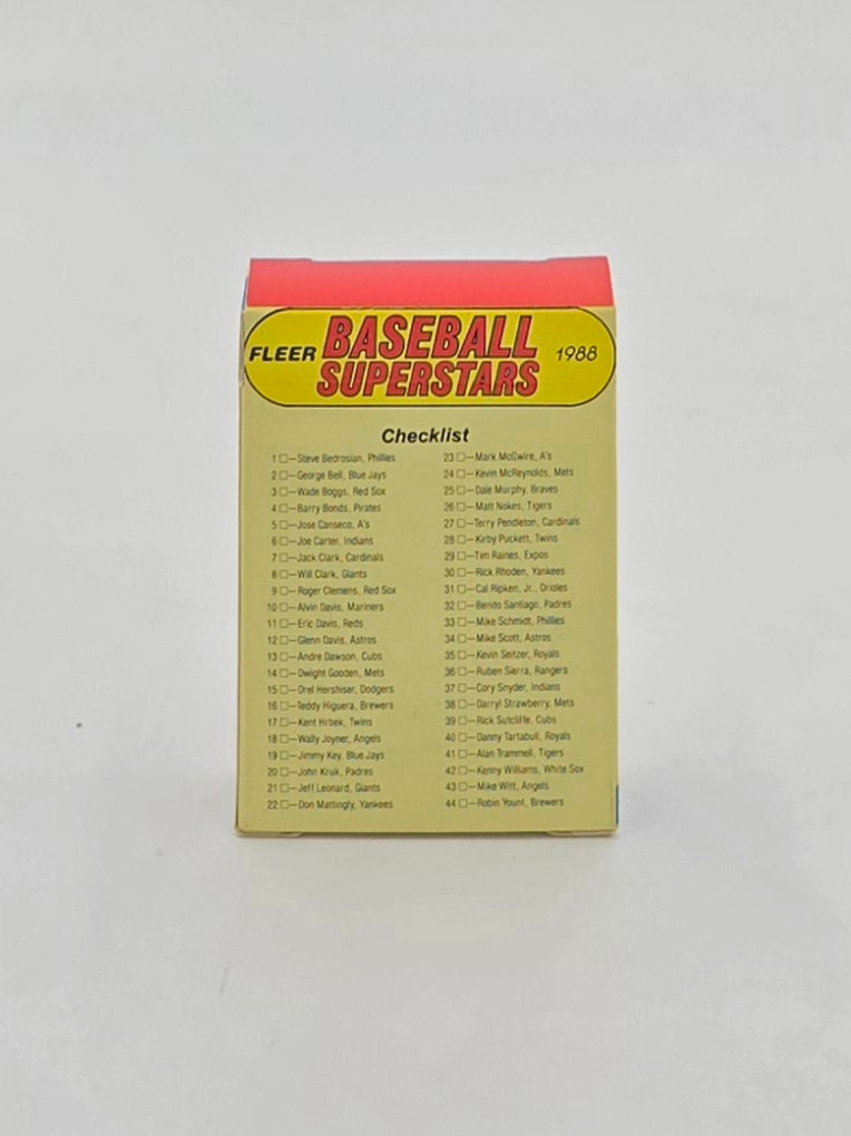 1988 Fleer Baseball Superstars Cards & Logo Stickers Complete Set (44 Cards)