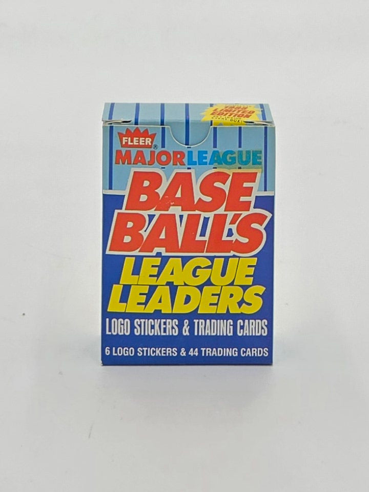 1988 Fleer MLB Baseball's League Leaders Cards & Logo Stickers Complete Set (44 Cards)