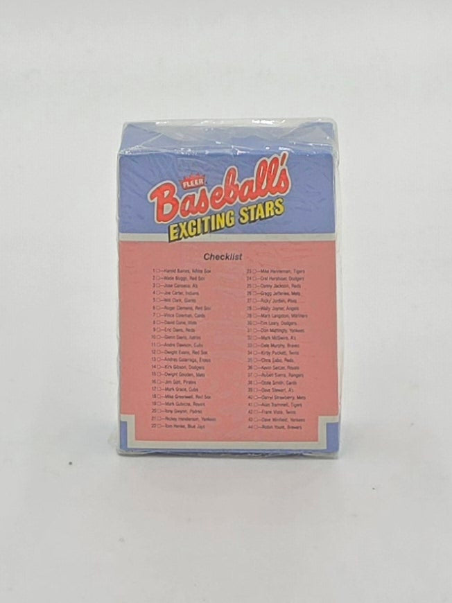 1989 Fleer Baseball's Exciting Stars Limited Edition Cards & Logo Stickers (44 Cards)