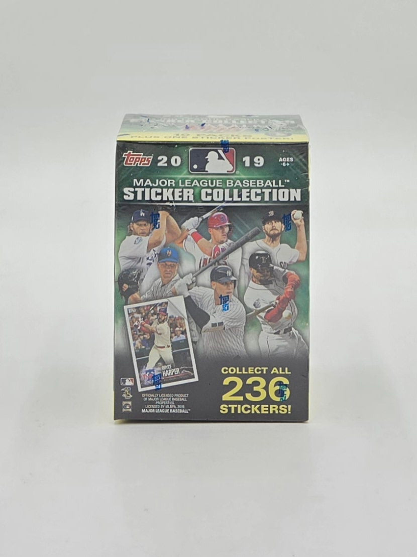 2019 Topps MLB Baseball Card Sticker Box (10 Packs + 1 Sticker Poster) Possible Vladimir Guerrero Jr Rookie