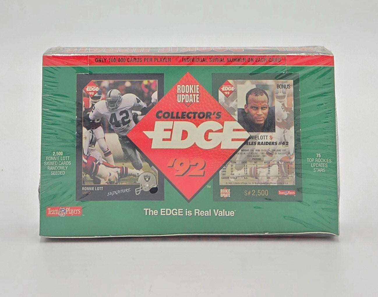 1992 Collector's Edge NFL Football Card Rookie Update Wax Box (36 Packs)