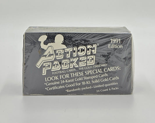 1991 Action Packed Football Card Wax Box (24 Packs)