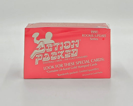 1991 Action Packed Rookie/Update Series Football Card Wax Box (24 Packs)