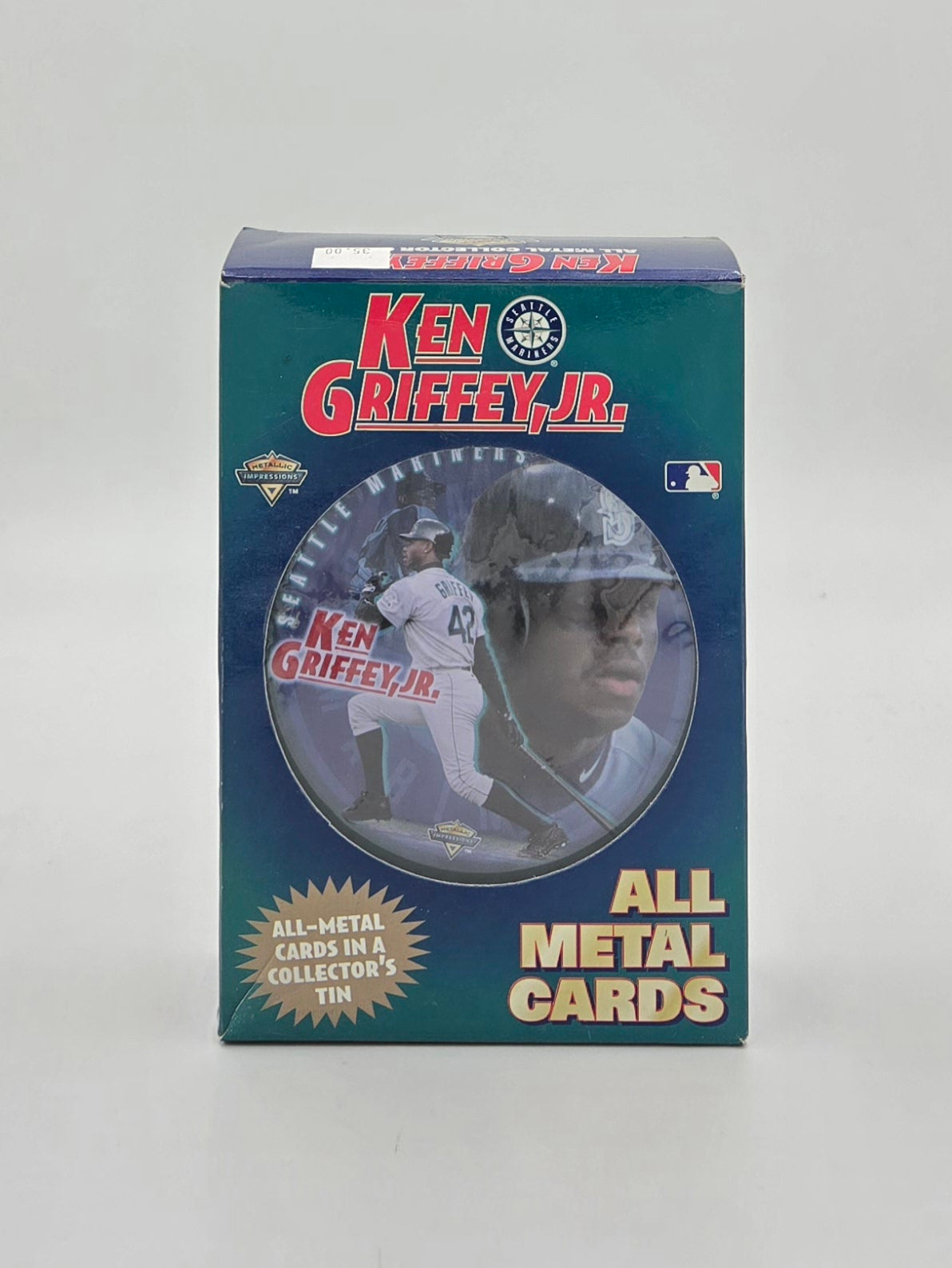 1998 Metallic Impressions Ken Griffey Jr. Metal Baseball Card Collector's Tin