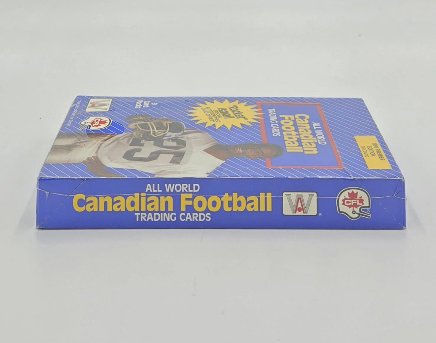 1991 All World Sports CFL Canadian Football Card Wax Box (36 Packs) Rocket Ismail Rookie