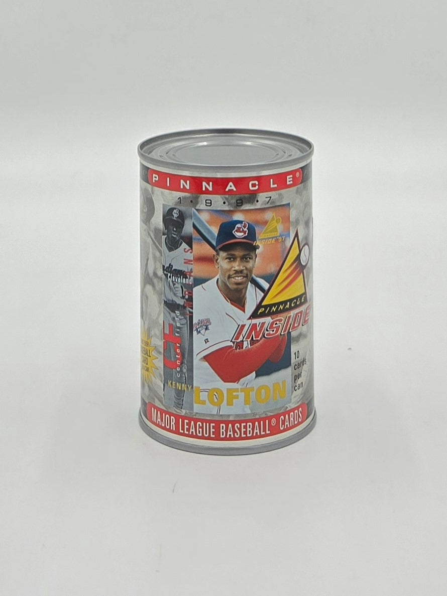 1997 Pinnacle Inside MLB Baseball Card Collectible Can (10 Cards) Kenny Lofton