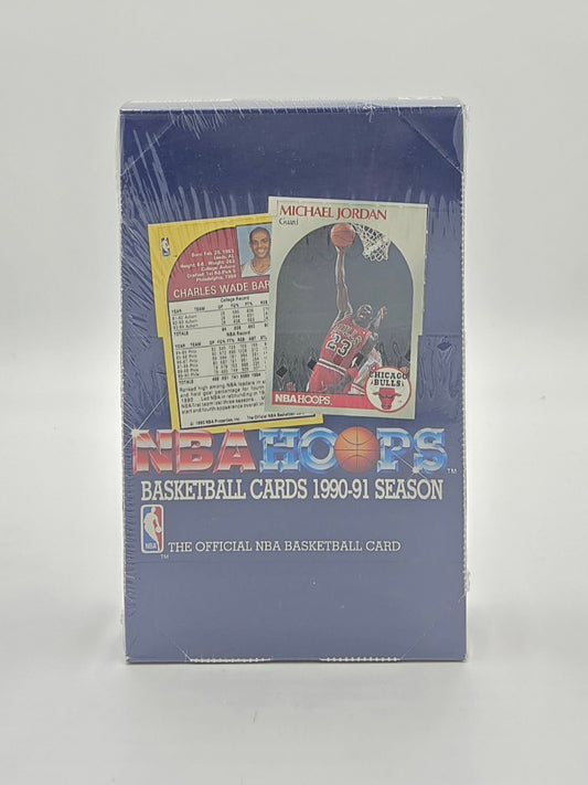 1990/91 NBA Hoops Basketball Card Wax Box (36 Packs) Sealed