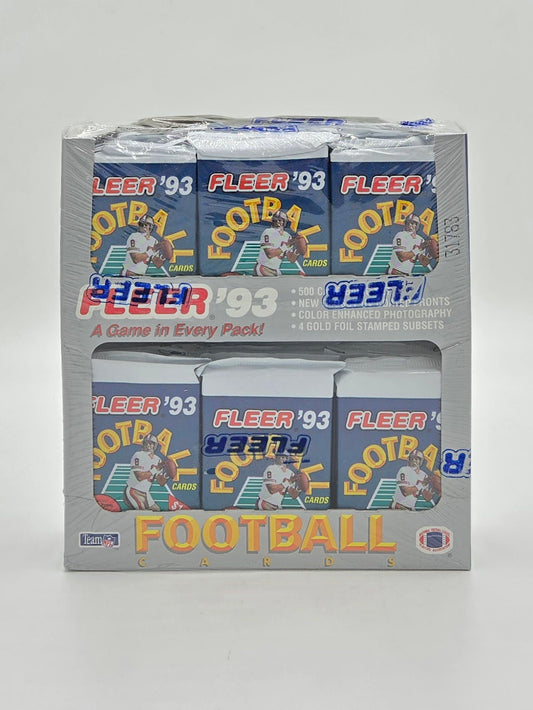 1993 Fleer Football Cards Cello Box (24 Packs) Rare Inserts