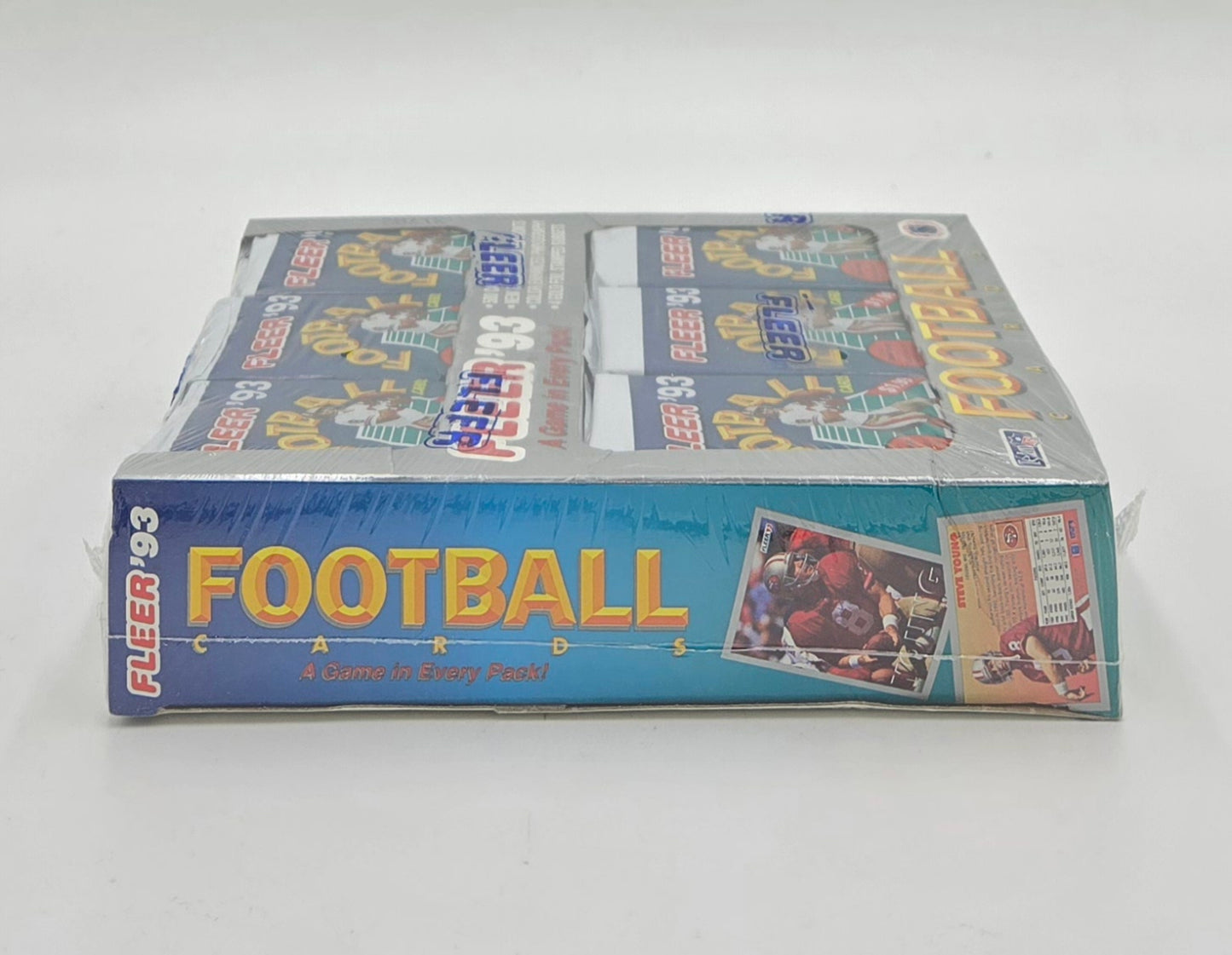 1993 Fleer Football Cards Cello Box (24 Packs) Rare Inserts