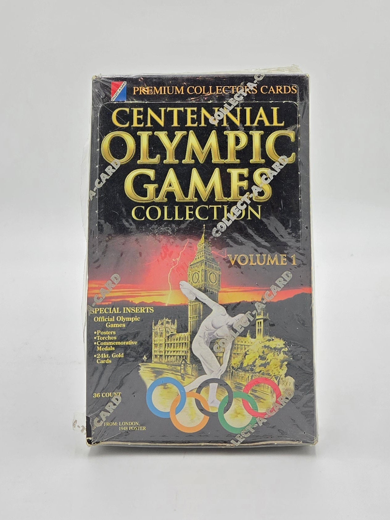 1996 Collect-A-Card Centennial Olympic Games Volume 1 Card Wax Box Sealed (36 Packs)