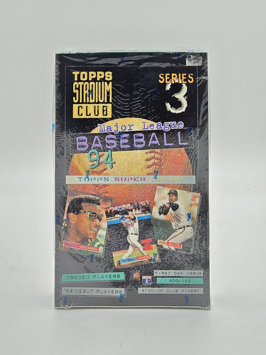 1994 Topps Stadium Club MLB Baseball Hobby Box (24 Packs) Sealed