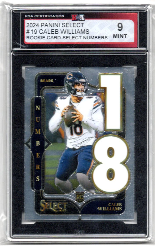 2024 Panini Select Caleb Williams Card #19 Graded Card KSA 9.0