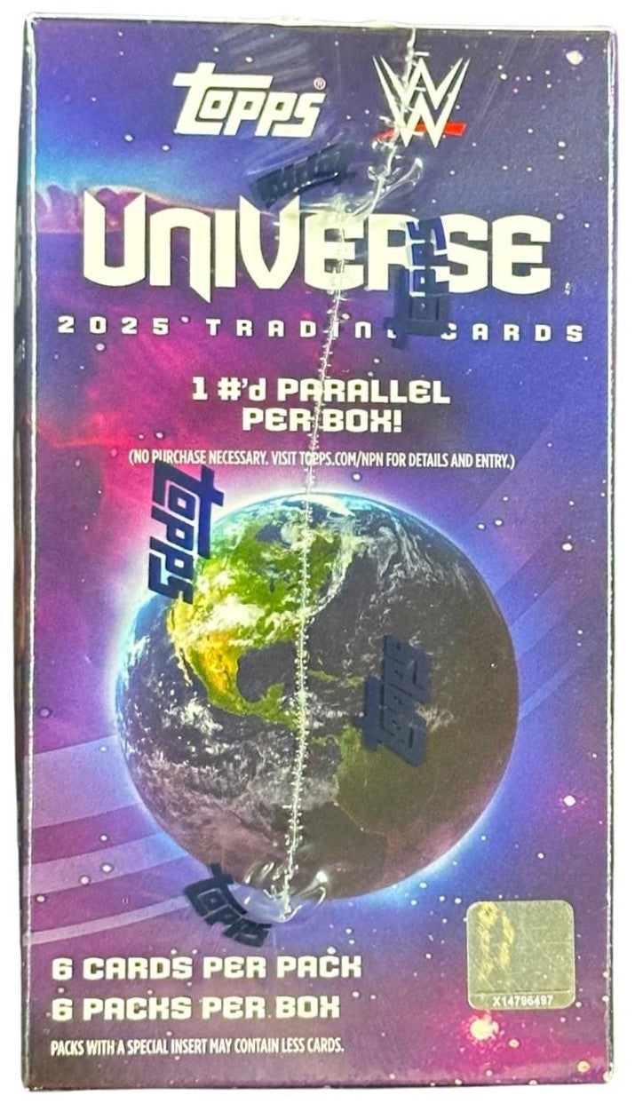 2025 Topps WWE Universe Wrestling Card Blaster Box (6 Packs) Unopened