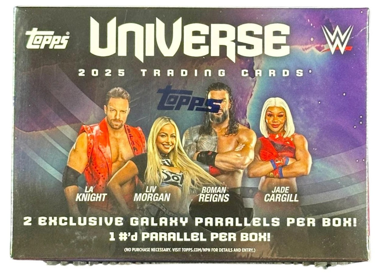 2025 Topps WWE Universe Wrestling Card Blaster Box (6 Packs) Unopened