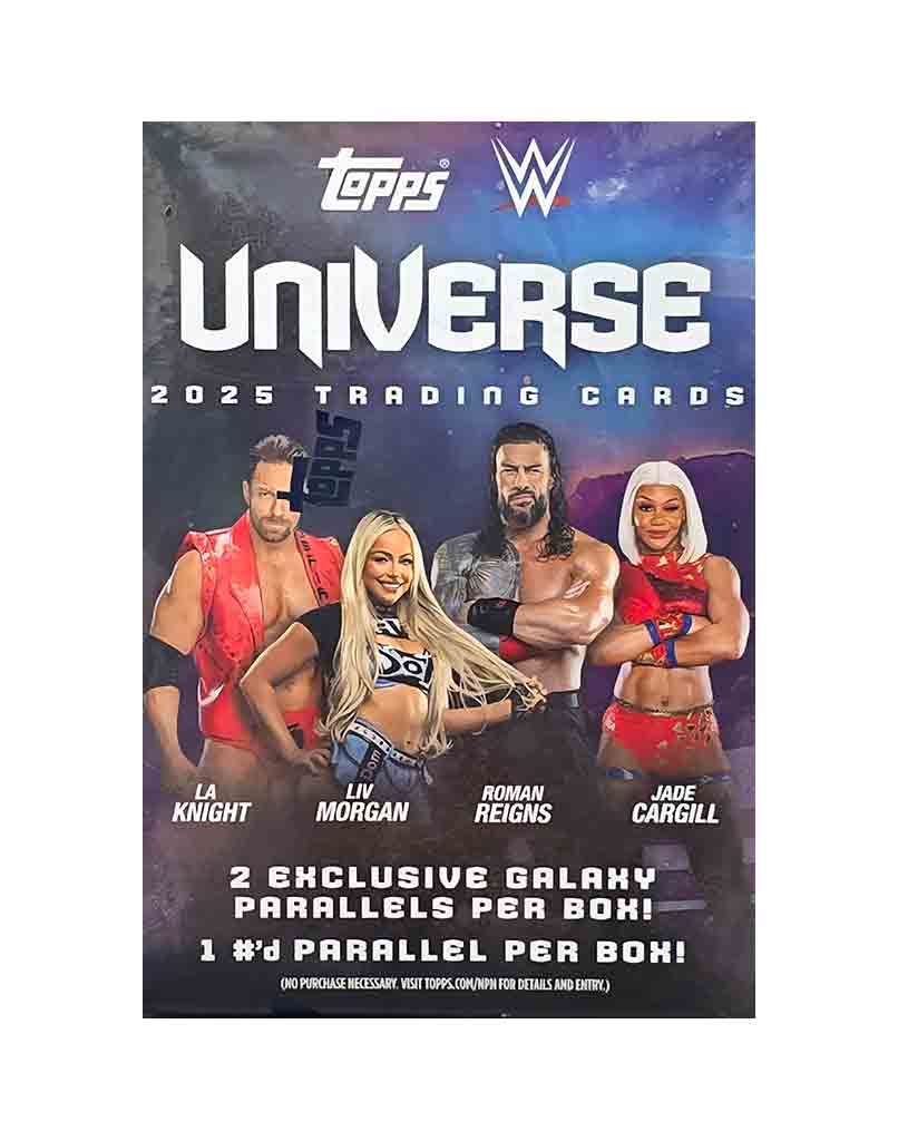 2025 Topps WWE Universe Wrestling Card Blaster Box (6 Packs) Unopened