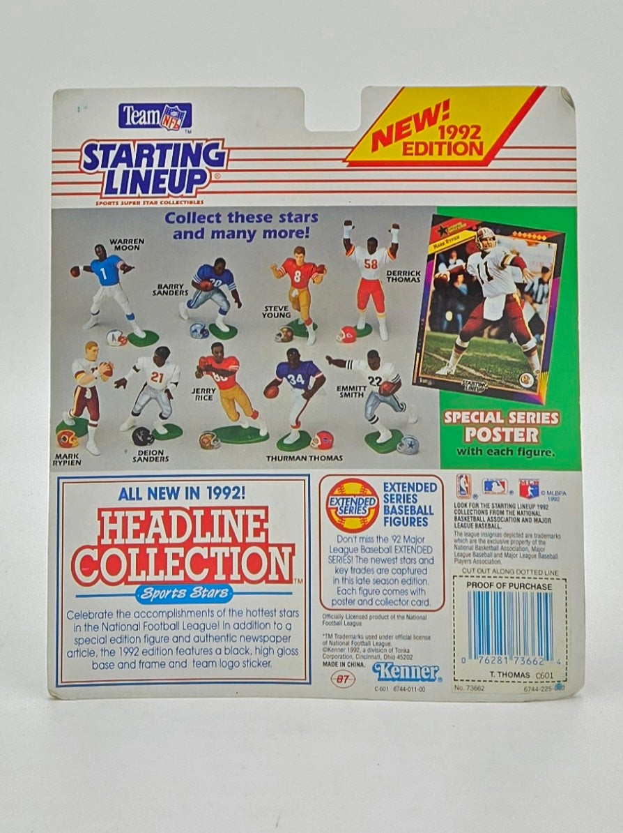 1992 Kenner NFL Starting Lineup Thurman Thomas Figure Card and Special Series Poster