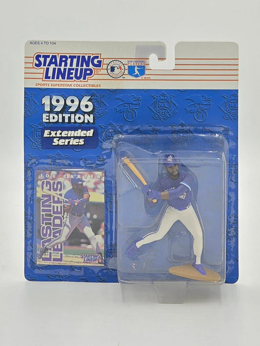 1996 Kenner MLB Starting Lineup Joe Carter Figure and Card Toronto Blue Jays