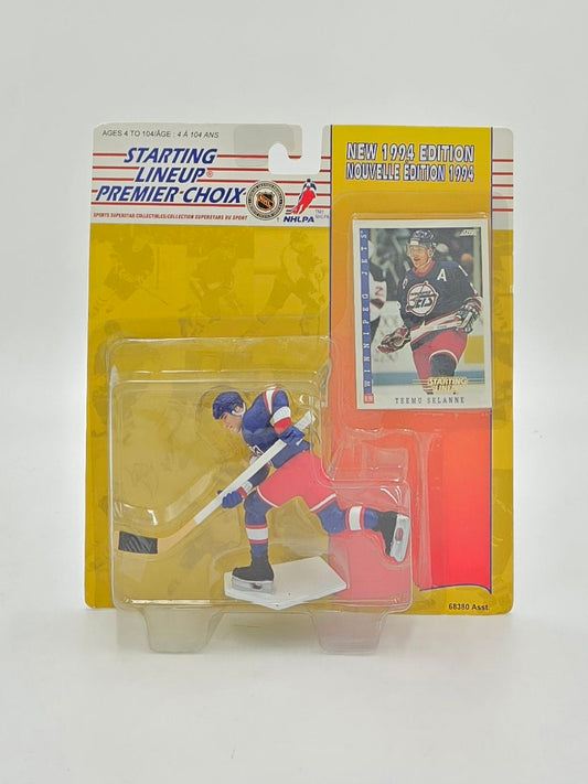 1994 Kenner NHL Starting Lineup Teemu Selanne Hockey Figure and Card Winnipeg Jets