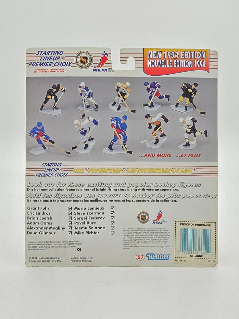 1994 Kenner NHL Starting Lineup Teemu Selanne Hockey Figure and Card Winnipeg Jets