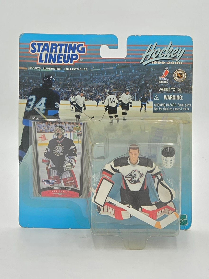 1999 Kenner NHL Starting Lineup Dominik Hasek Hockey Figure and Card Buffalo Sabres