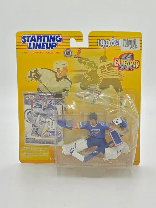 1998 Kenner NHL Starting Lineup Grant Fuhr Hockey Figure and Card St Louis Blues