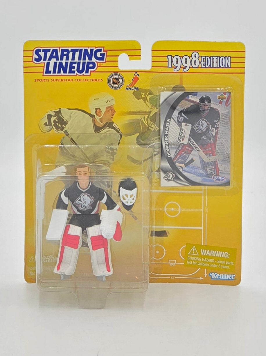 1998 Kenner NHL Starting Lineup Dominik Hasek Hockey Figure and Card