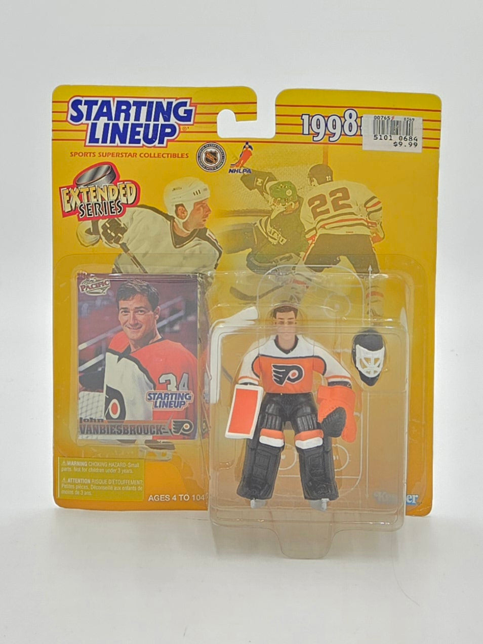 1998 Kenner NHL Starting Lineup John Vanbiesbrouck Hockey Figure and Card