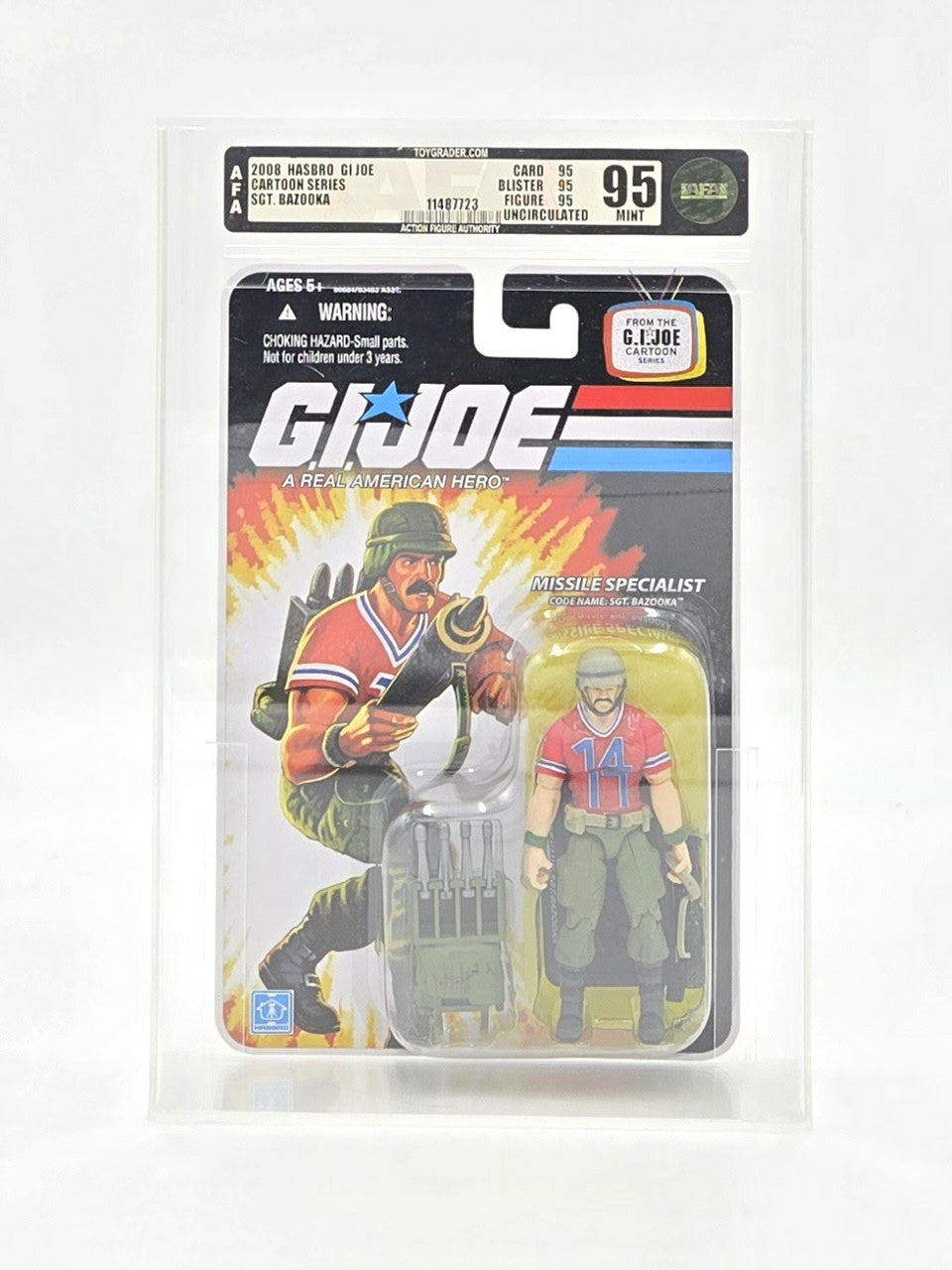 2008 Hasbro G.I. Joe Cartoon Series Sgt. Bazooka Figure Graded AFA 95