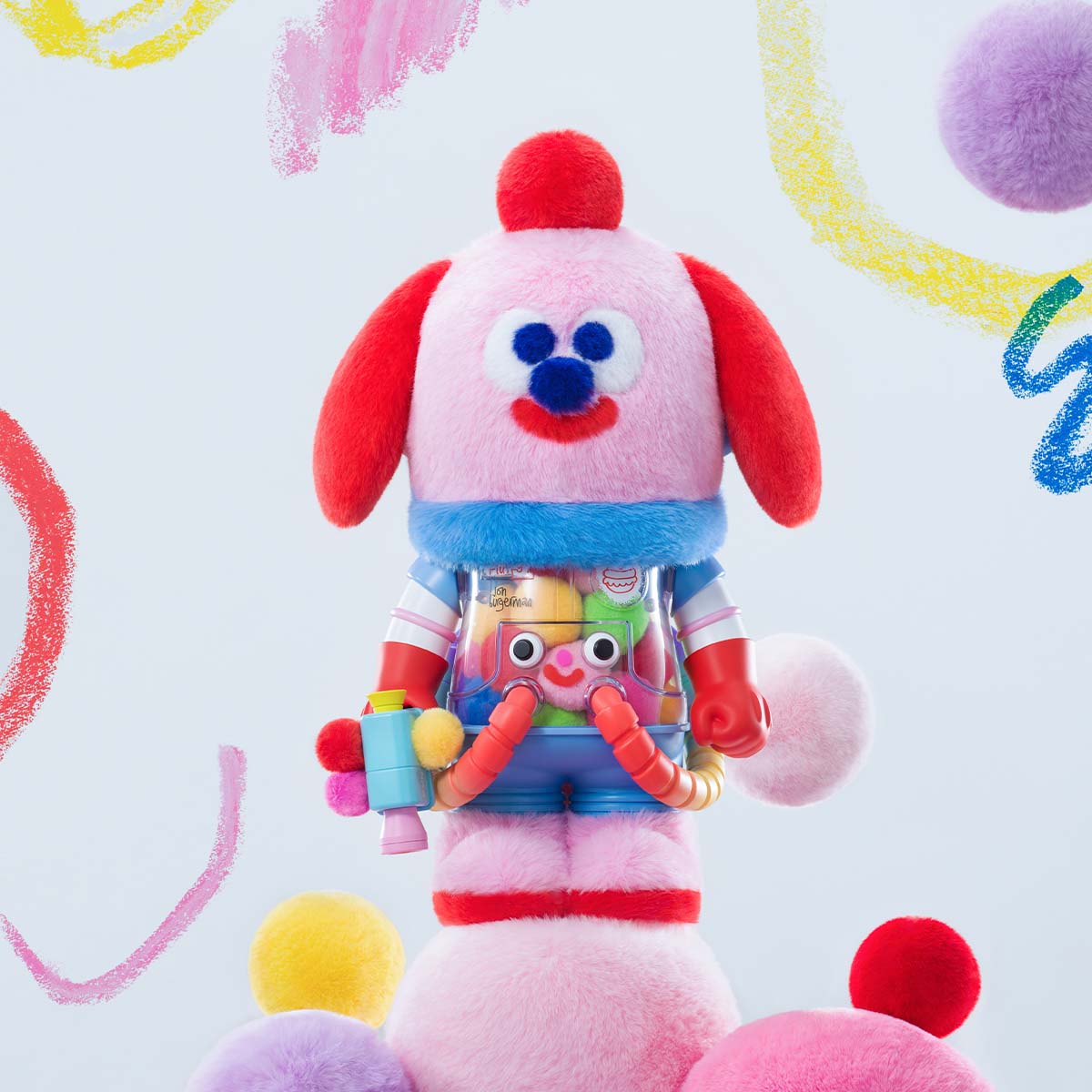 2025 Pop Mart Jon Burgerman Mega Space Molly "Fluffy" 13.5in Figure 400%