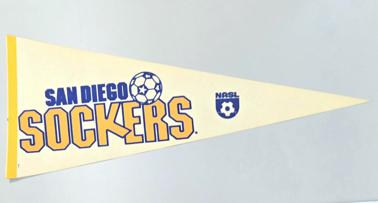 1970s San Diego Sockers North American Soccer League Vintage Pennant Banner 12" x 30"