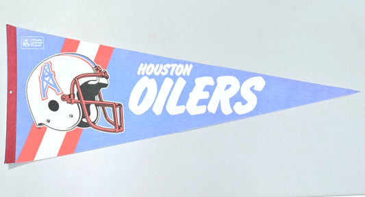 1980s Houston Oilers Official NFL National Football League Vintage Pennant Banner 12" x 30"