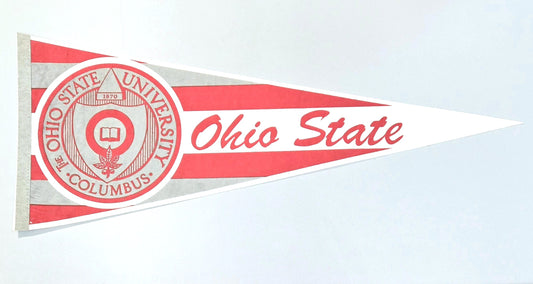 2000s Ohio State University Buckeyes NCAA Vintage Pennant Banner 12" x 30"