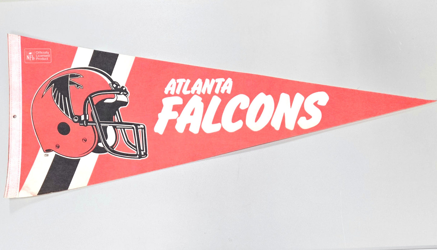 1980s Atlanta Falcons Official NFL National Football League Vintage Pennant Banner 12" x 30"