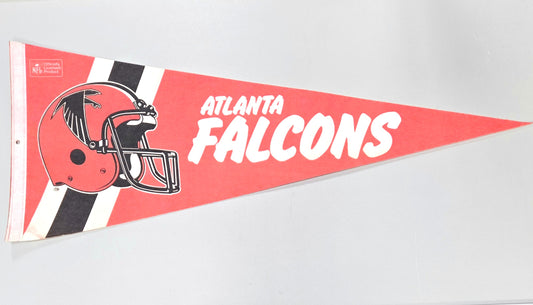 1980s Atlanta Falcons Official NFL National Football League Vintage Pennant Banner 12" x 30"