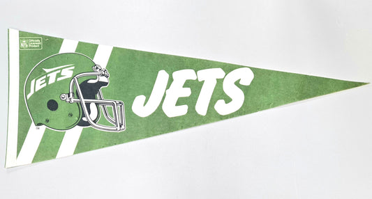 1980s New York Jets Official NFL National Football League Vintage Pennant Banner 12" x 30"