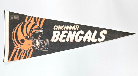 1980s Cincinnati Bengals Official NFL National Football League Vintage Felt Pennant Banner 12" x 30"