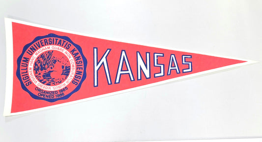 Kansas University Jayhawks NCAA Vintage Pennant Banner 12" x 30"