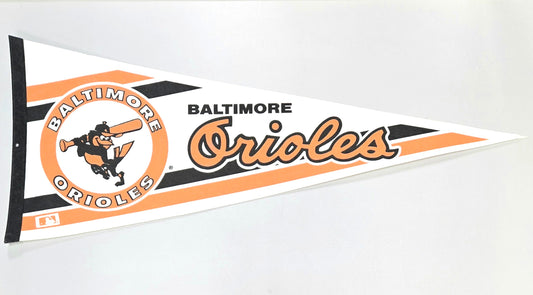 1980s Baltimore Orioles Official MLB Major League Baseball Vintage Pennant Banner 12" x 30"