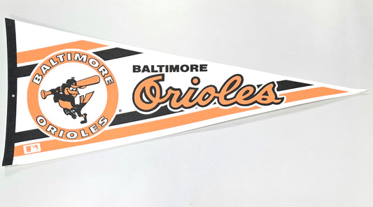 1980s Baltimore Orioles Official Major League Baseball Vintage Felt Pennant Banner 12" x 30"