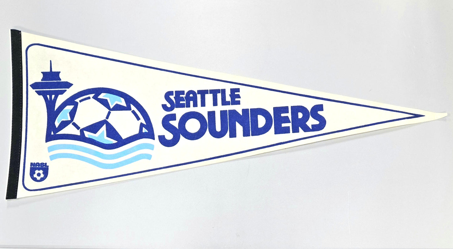 1980s Seattle Sounders North American Soccer League Vintage Pennant Banner 12" x 30"