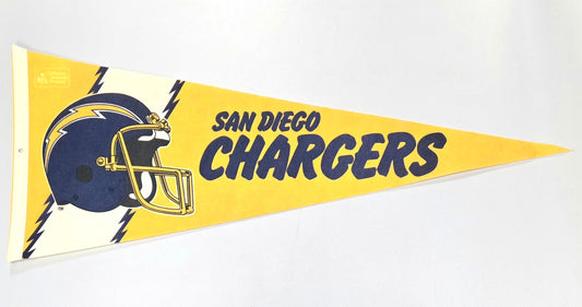 1980s San Diego Chargers Official National Football League Vintage Pennant Banner 12" x 30"