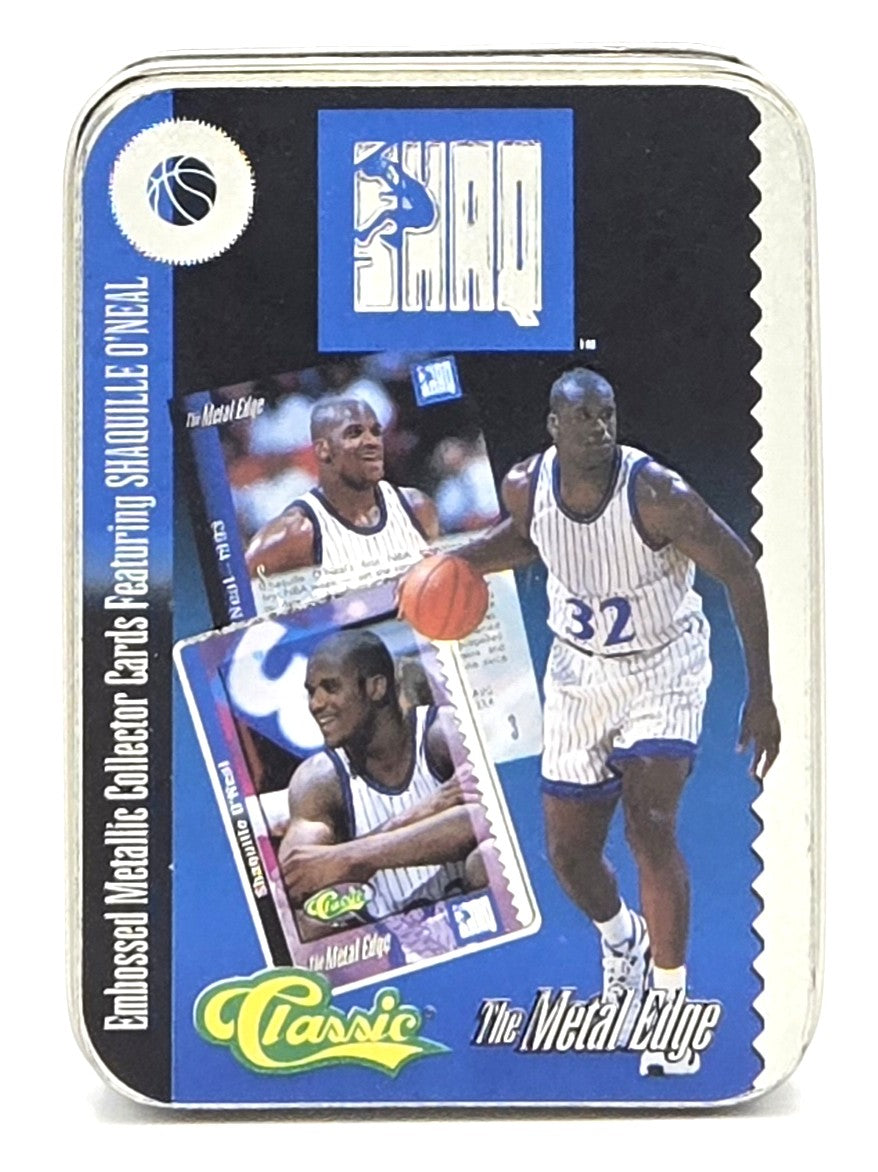 1994 Classic Shaq The Metal Edge Shaquille O'Neal Collector Set Tin (5 Embossed Metal Cards)