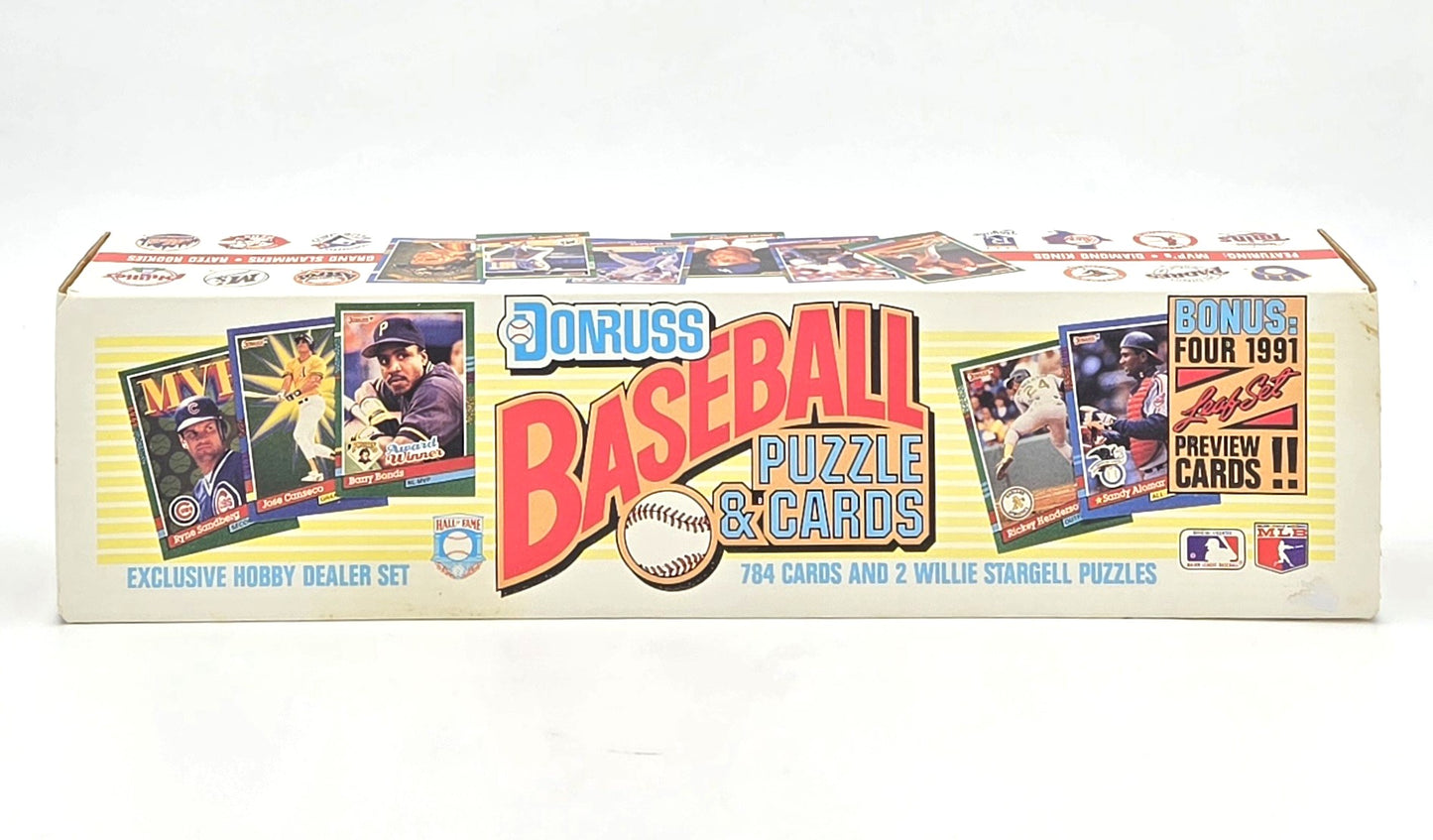1991 Donruss MLB Baseball Puzzle & Card Complete Factory Set (784 Cards) Hobby Dealer Set